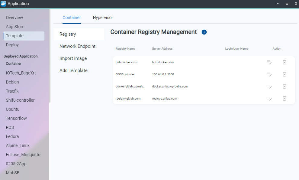 Container Registry 列表