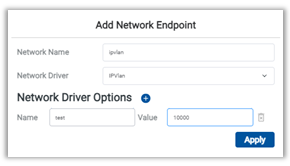 新增 Network Endpoint 對話方塊