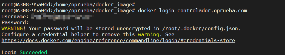 docker login 命令範例