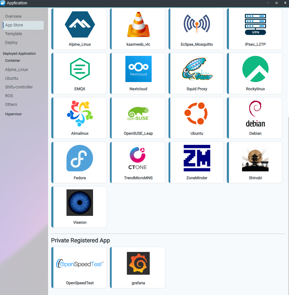 更新後的 Private Registered App 列表