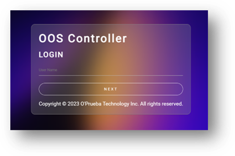 OOS Controller sign-in page