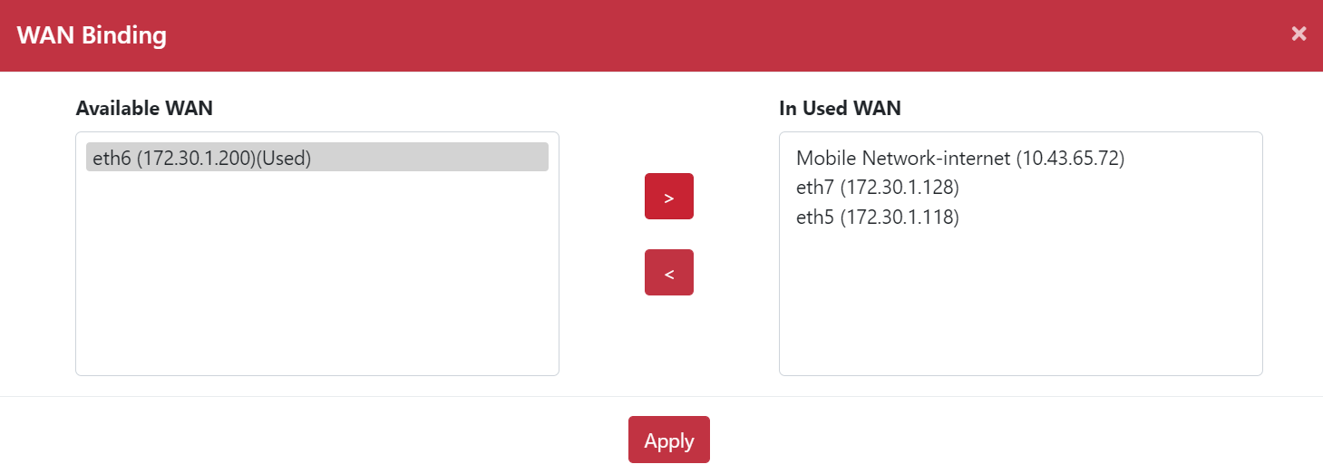 WAN 綁定 Failover 設定