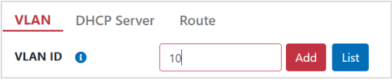 新增 VLAN ID 10