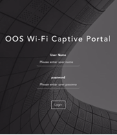 OOS Wi-Fi Captive Portal login page