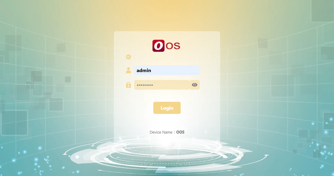 使用預設憑證登入 OOS