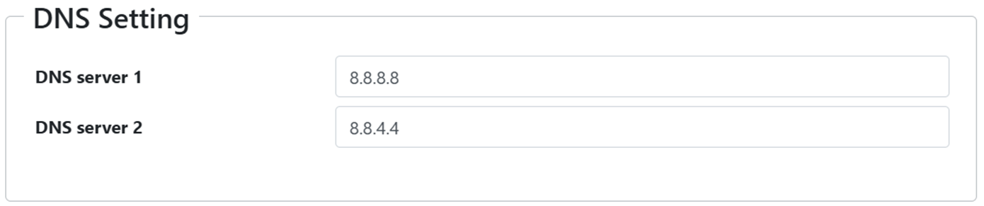 Check the DNS settings