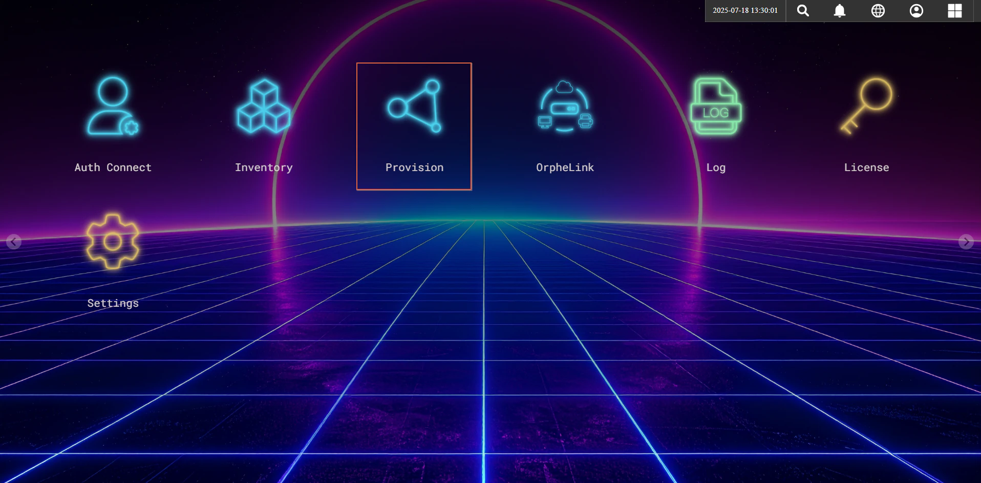 Provision page