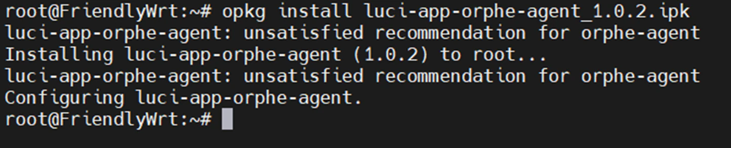 Install the LuCI Web UI plug-in
