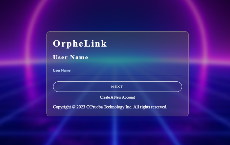 Sign in to the OrpheLink portal