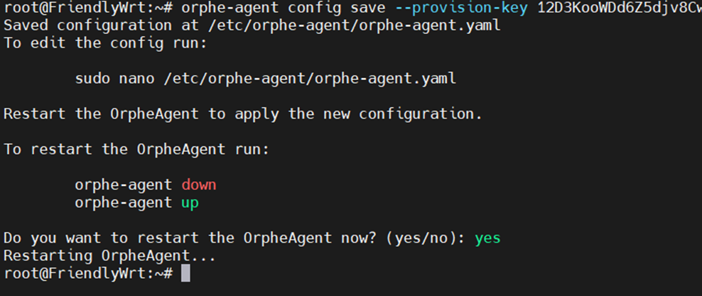 Provision OrpheConsole through SSH