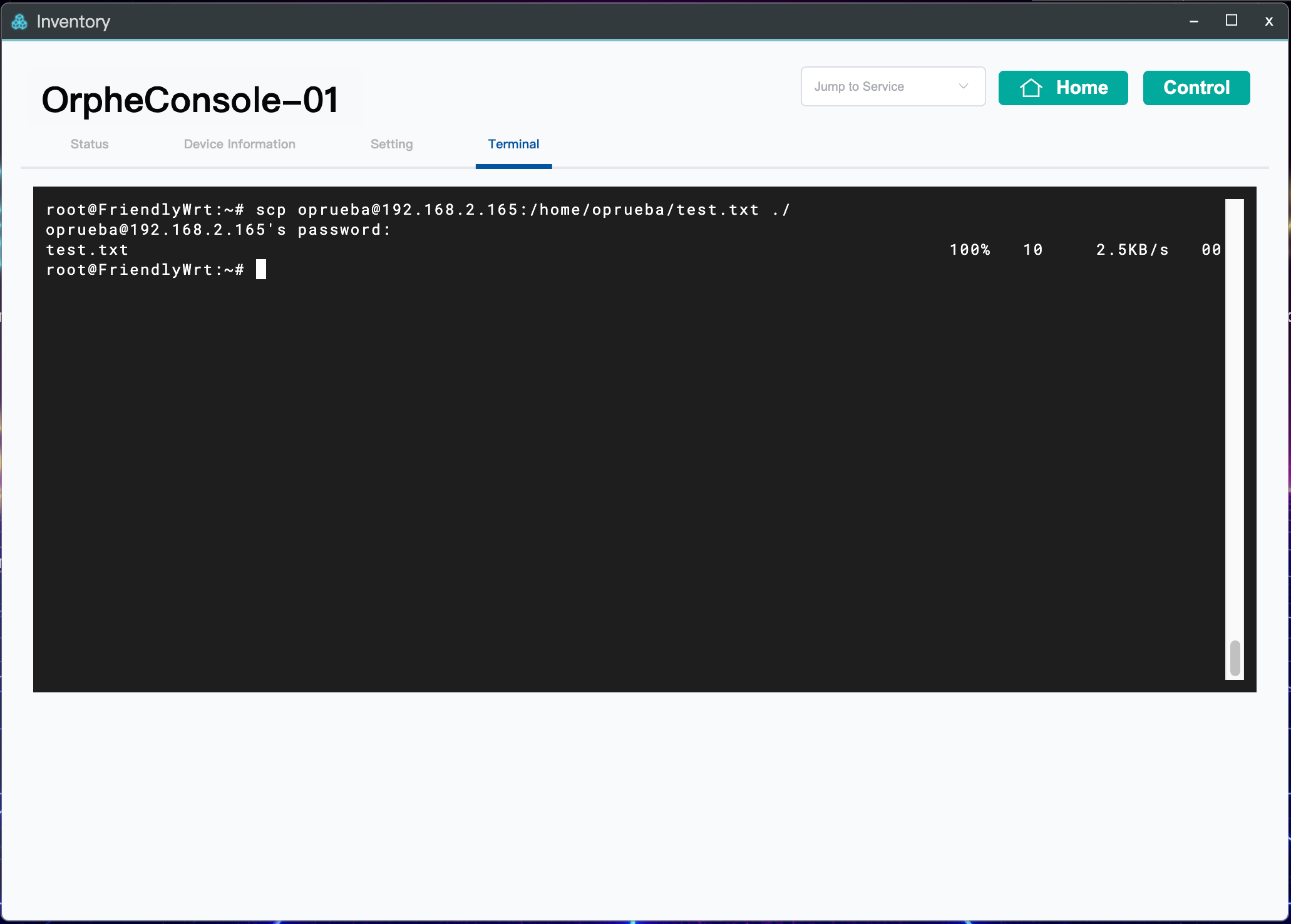 Confirm the file on OrpheConsole