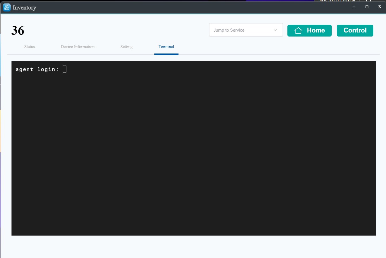 用於直接存取設備的 Web 終端機介面