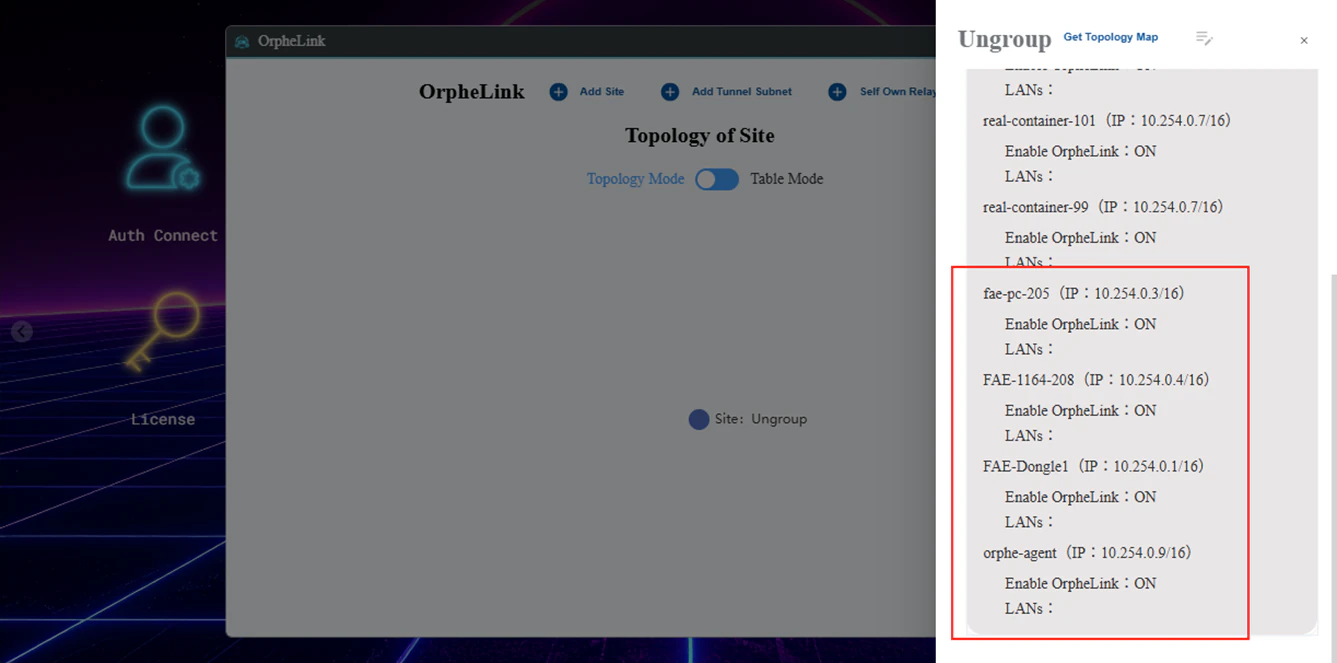 Number of OrpheAgent devices in Ungroup site